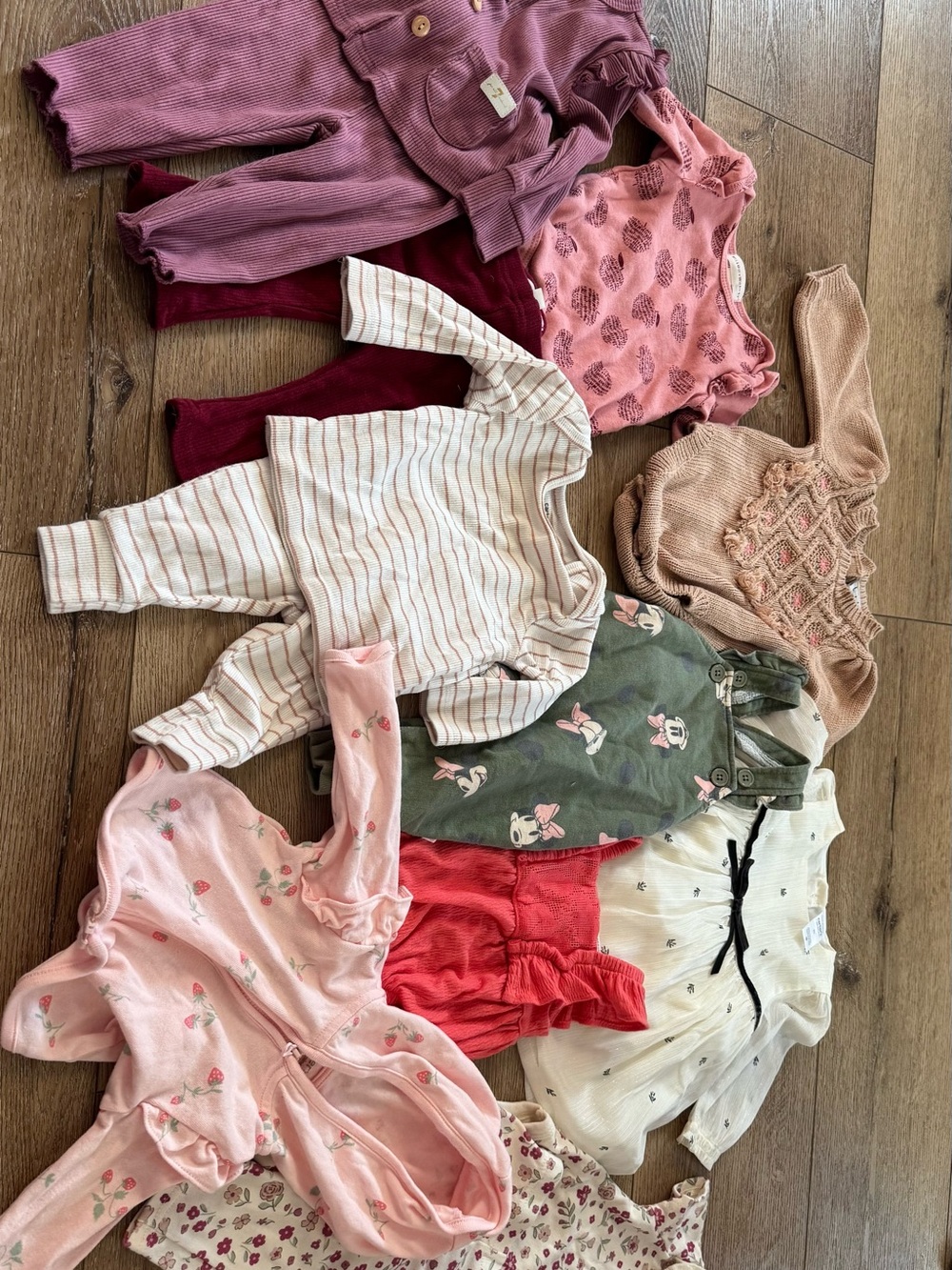 Mixed Baby Girls Clothing Bundle - Pink, Mauve, Green